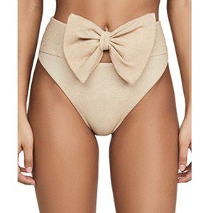 Beach Riot Metallic Bow Bikini Bottoms